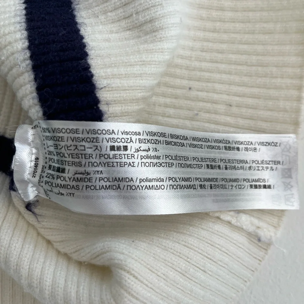Striped Knit Sweater - White and Black - Picture 6 of 7